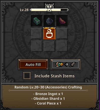 Crafting Feature